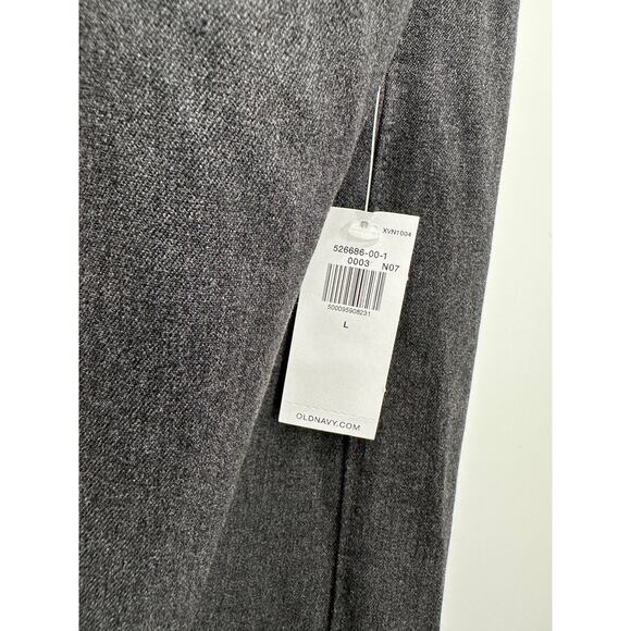 Old Navy Suit Pant Set Women Large Charcoal Gray Single Breasted Wide Leg Pants - Picture 11 of 12